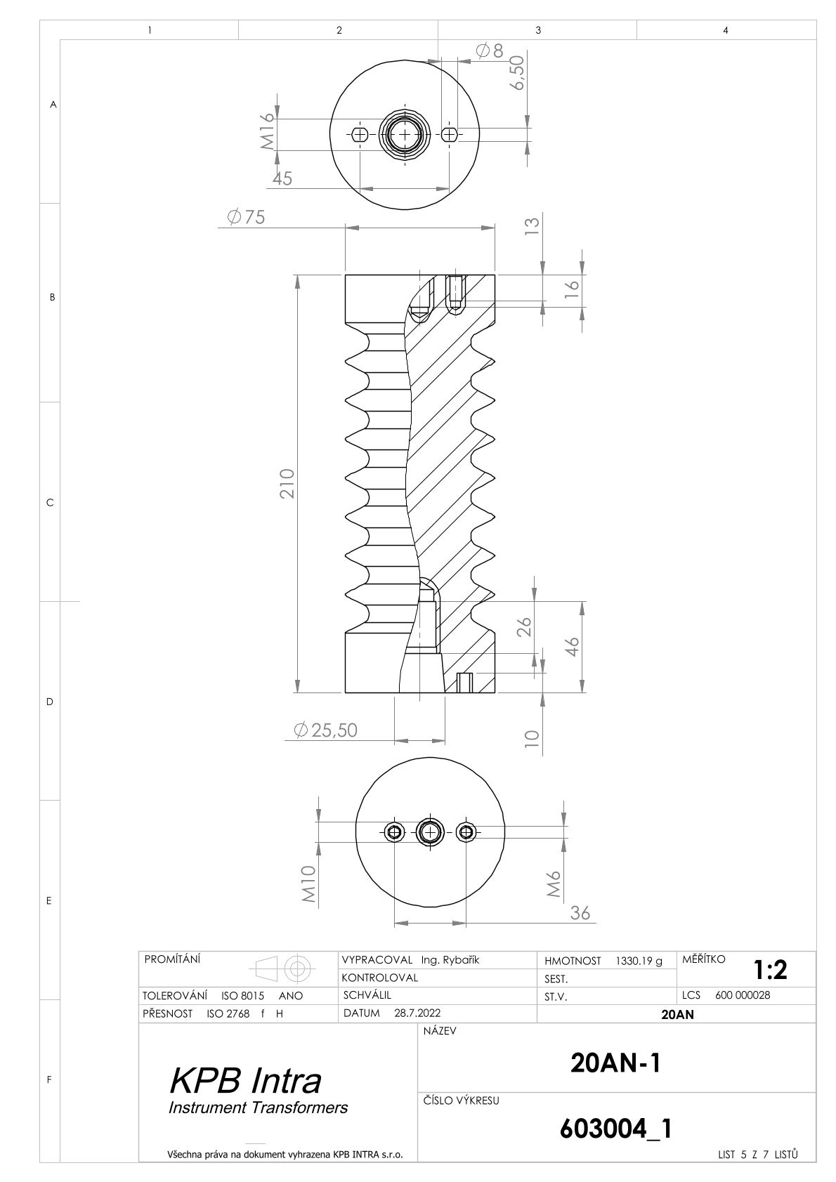 Podpěrný izolátor 20AN-1