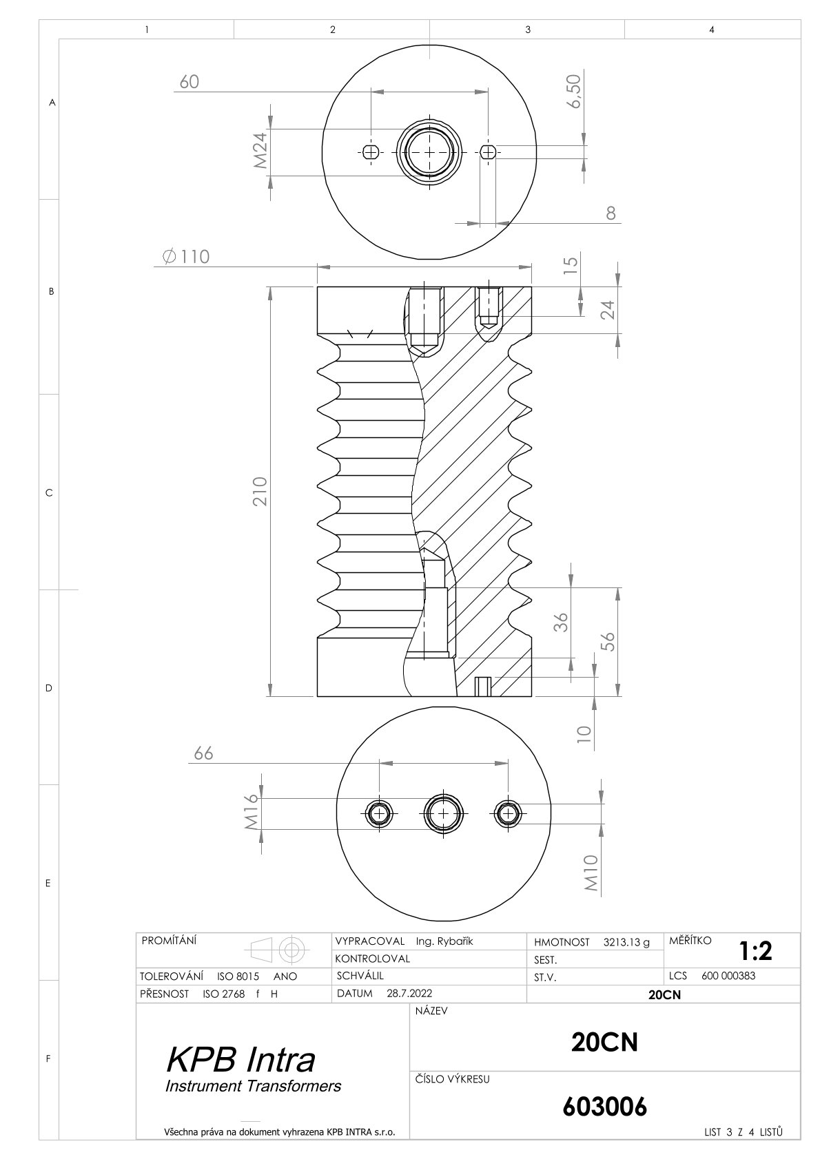Podpěrný izolátor 20CN