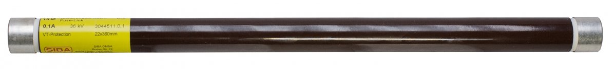 Pojistková patrona 36 kV SIBA 0,1 A